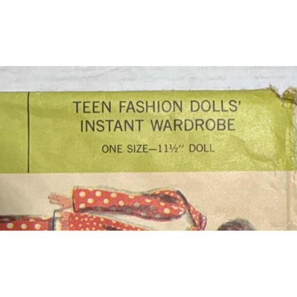 McCalls 2123 Teen Fashion Doll Instant Wardrobe Pattern One Size 11.5" Dolls CUT - Picture 7 of 7